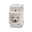 DIN RAIL SOCKET- DANISH STANDARD -2P+E 16A - 2,5 MODULES thumbnail 2