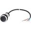 Pushbutton, Flat, momentary, 1 NC, Cable (black) with non-terminated end, 4 pole, 1 m, black, Blank, Bezel: titanium thumbnail 5