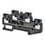 Multi-tier feed-through DIN rail terminal block with push-in plus conn thumbnail 1