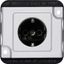 SCHUKO socket-outlet insert w.shutter, screw term., alum., Anti-vandalism thumbnail 2