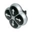 Position pushbutton, RMQ-Titan, Actuators non-flush, momentary, 4-fold, opposing pushbuttons mechanically interlocked, Bezel: titanium, arrow up thumbnail 3