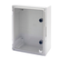 WATERTIGHT BOARD WITH TRANSPARENT DOOR FITTED WITH LOCK - GWPLAST 120 - 316X396X160 - IP55 - GREY RAL 7035 thumbnail 1