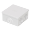 JUNCTION BOX WITH PLAIN PRESS-ON LID - IP44 - INTERNAL DIMENSIONS 80X80X40 - WALLS WITH CABLE GLANDS - GWT960ºC - GREY RAL 7035 thumbnail 1