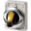 Illuminated selector switch actuator, RMQ-Titan, With thumb-grip, momentary, 2 positions, yellow, Metal bezel thumbnail 3