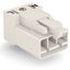 Plug for PCBs angled 3-pole white thumbnail 3