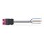 pre-assembled connecting cable;Eca;Plug/open-ended;pink thumbnail 1