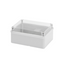 BOX FOR JUNCTIONS AND FOR ELECTRIC AND ELECTRONIC EQUIPMENT - WITH TRANSPARENT PLAIN  LID - IP56 - INTERNAL DIMENSIONS 150X110 X70 - WITH SMOOTH WALLS thumbnail 1