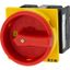 Main switch, T3, 32 A, flush mounting, 2 contact unit(s), 4 pole, Emergency switching off function, With red rotary handle and yellow locking ring thumbnail 4