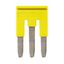 Cross bar for terminal blocks 2.5 mm² screw models, 3 poles, Yellow co thumbnail 1