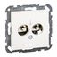 Potential equalisation socket-outlet insert, polar white, glossy, System M thumbnail 2
