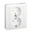 Exxact Basic double socket-outlet earthed screwless white thumbnail 4