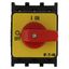 On-Off switch, P1, 40 A, flush mounting, 3 pole, Emergency switching off function, with red thumb grip and yellow front plate thumbnail 9