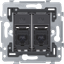2 RJ45 connections UTP cat. 6, PoE++ ready, flat model, incl. base 71 thumbnail 2