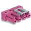 Socket for PCBs angled 4-pole pink thumbnail 1