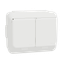 Exxact double socket-outlet with lid IP44 earthed white thumbnail 5