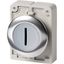 Illuminated pushbutton actuator, RMQ-Titan, Flat, maintained, White, inscribed 1, Metal bezel thumbnail 2