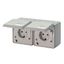 Cepex double receptacle 16A2p+E 230V IP4 thumbnail 1