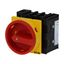 Main switch, P1, 40 A, flush mounting, 3 pole + N, 1 N/O, 1 N/C, Emergency switching off function, With red rotary handle and yellow locking ring, Loc thumbnail 4