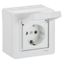 Exxact single socket-outlet with lid complete surface earthed IP44 screwlees whi thumbnail 2