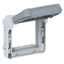 Support frame Plexo 55 - for Mosaic 2 mod - IP 55 - with smoked flap thumbnail 1
