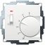 UP room controller, RAL9016 matt 55x55, 5-30C, AC 230V, 1NC, 10 A, temperature reduction approx. 4K, switch on/off, display controller "heating" thumbnail 1