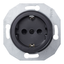 Renova - single socket outlet - 2P + E - 16 A - 250 V - black thumbnail 4