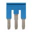 Short bar for terminal blocks 4 mm² push-in plus models, 3 poles, blue thumbnail 3