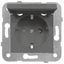 Socket outlet, flap cover, cage clamps, anthracite thumbnail 1