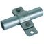 Earthing pipe clamp D 26.9mm St/tZn with hole D 11mm thumbnail 1
