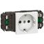 Socket Mosaic - 2P+E - for installation on trunking - automatic term - standard thumbnail 1
