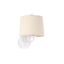 MONTREAL WHITE WALL LAMP BEIGE LAMPSHADE thumbnail 1