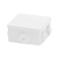 JUNCTION BOX WITH PLAIN PRESS-ON LID - IP44 - INTERNAL DIMENSIONS 80X80X40 - WALLS WITH CABLE GLANDS - GREY RAL 7035 thumbnail 1