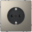 SCHUKO socket-outlet, screwless terminals, nickel metallic, System Design thumbnail 4