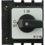On-Off switch, P1, 40 A, flush mounting, 3 pole + N, with black thumb grip and front plate thumbnail 1