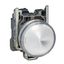Harmony XB4, Pilot light, metal, white, Ø22, plain lens with integral LED, 110…120 VAC thumbnail 1