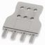 Strain relief plate 2-pole for 10 mm wide terminal blocks gray thumbnail 1