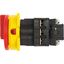 Main switch, P1, 25 A, flush mounting, 3 pole, Emergency switching off function, With red rotary handle and yellow locking ring, Lockable in the 0 (Of thumbnail 16