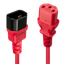 2m C14 to C13 Mains Extension Cable, red IEC C14 Connector to IEC C13 Connector thumbnail 1