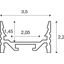 GRAZIA 20 LED Surface profile, flat, grooved, 3m, alu thumbnail 2