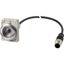 Pushbutton, Flat, momentary, 1 N/O, Cable (black) with M12A plug, 4 pole, 1 m, Without button plate, Metal bezel thumbnail 4