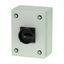 Main switch, P1, 40 A, surface mounting, 3 pole, 1 N/O, 1 N/C, STOP function, With black rotary handle and locking ring, Lockable in the 0 (Off) posit thumbnail 6