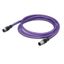 CANopen/DeviceNet cable M12A socket straight M12A plug straight violet thumbnail 4