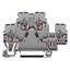 Component terminal block double-deck with 2K7 and 10K0 resistors gray thumbnail 1