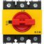 On-Off switch, P3, 63 A, service distribution board mounting, 3 pole, Emergency switching off function, with red thumb grip and yellow front plate, Lo thumbnail 30