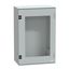 wall-mounting enclosure polyester monobloc IP66 H647xW436xD250mm glazed door thumbnail 1
