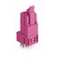 Socket for PCBs straight 2-pole pink thumbnail 1