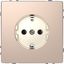 SCHUKO socket-outlet, screwless terminals, champagne metallic, System Design thumbnail 3