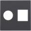 Finishing set for single coaxial connection and network connection RJ4 thumbnail 1