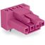 Socket for PCBs angled 4-pole pink thumbnail 3