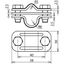 UNI disconnecting clamp, StSt for Rd 8-10/16mm with intermediate plate thumbnail 2